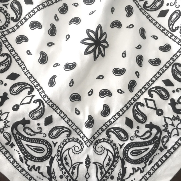 NWT Crush USA Bandana Tube Top - Black and White - Picture 2 of 15